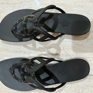 Hermes egerie sandals black